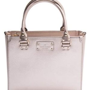 Kate Spade Rose Gold Small Quinn Wellesley Leather Satchel